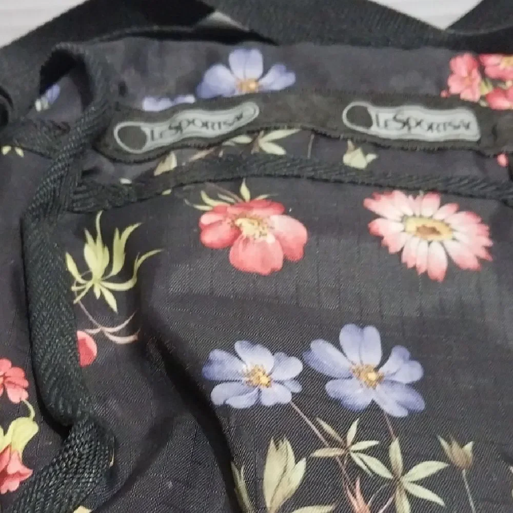 LeSportsac Black Floral Crossbody Bag